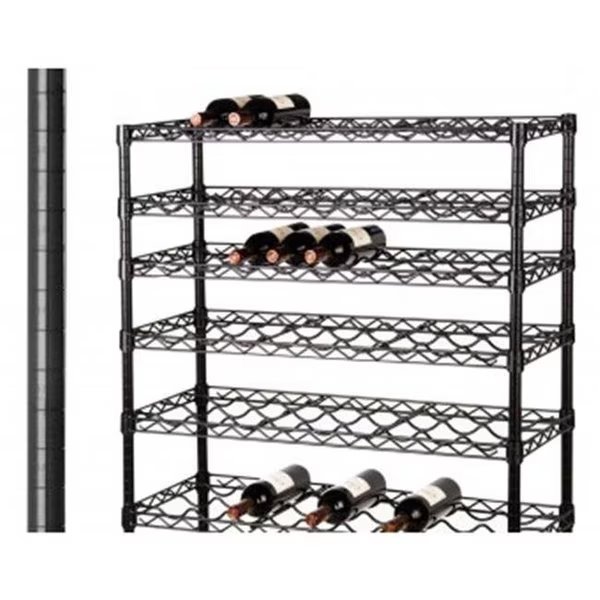 Focus Foodservice FGN074BK 74 in. black epoxy post no feet, Focus Foodservice, Mfr#: FGN074BK